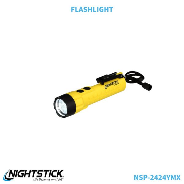 NSP-2424YMX: Dual-Light Flashlight w/Dual Magnets - 3 AA