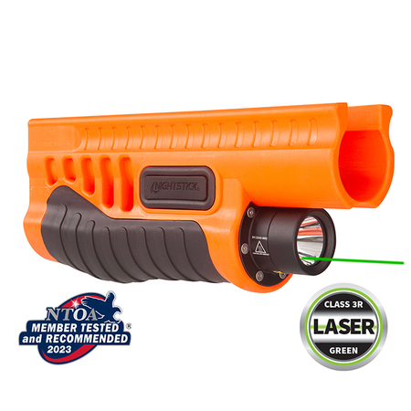 SFL-12GL: Less-Lethal Orange Shotgun Forend Light with Green Laser for Mossberg® 500/590/Shockwave