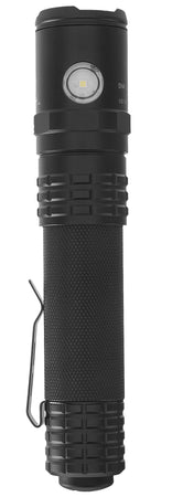 USB-590XL: USB Dual-Light Rechargeable Tactical Flashlight With Red Flood - Black