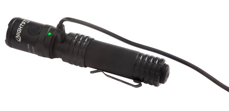 USB-590XL: USB Dual-Light Rechargeable Tactical Flashlight With Red Flood - Black