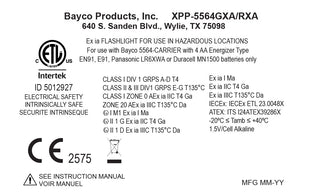 XPP-5564GXA: [Zone 0/20] INTRANT® DUO IS Dual-Light Angle Light - 4AA